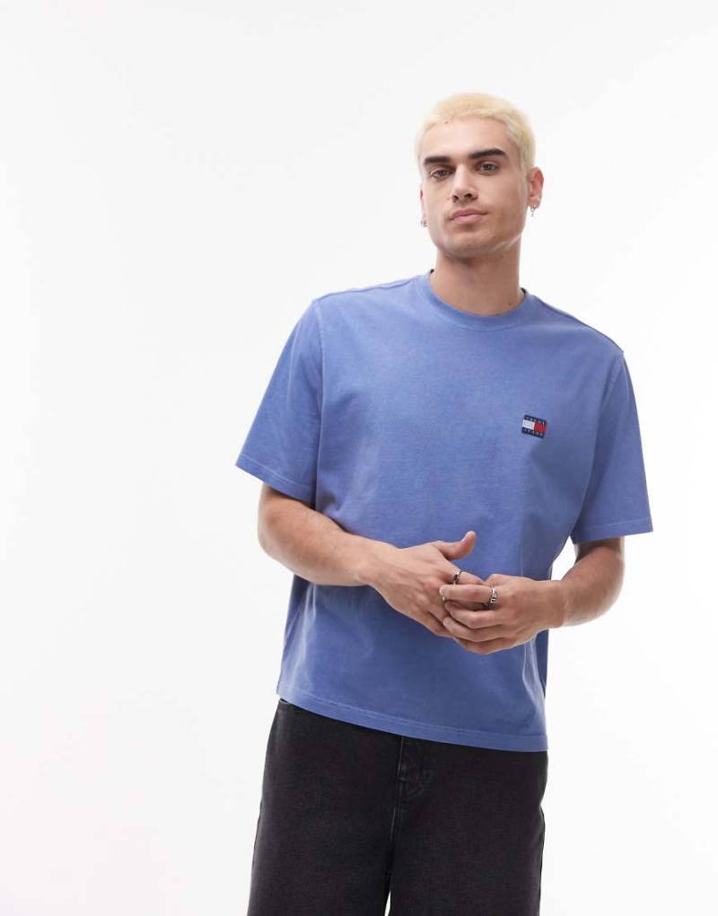 Tommy Jeans - Oversize-T-Shirt in verwaschenem Blau im Stil der 90er von Tommy Jeans