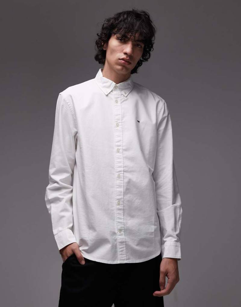 Tommy Jeans - Oxford-Hemd in Weiß mit normalem Schnitt von Tommy Jeans