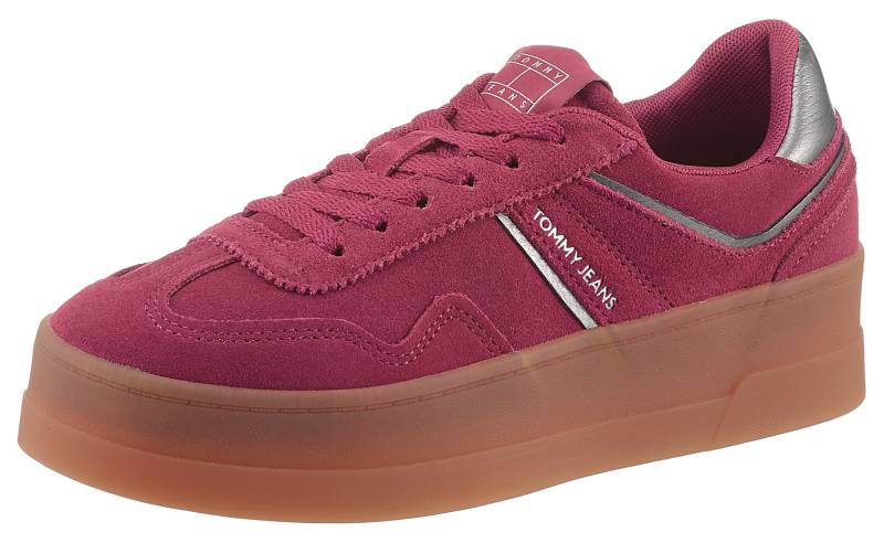 Tommy Jeans Plateausneaker "THE GREENWICH FLATFORM ELEVATED", Schnürschuh, Freitzeitschuh, Halbschuh mit Logo-Aufnäher von Tommy Jeans
