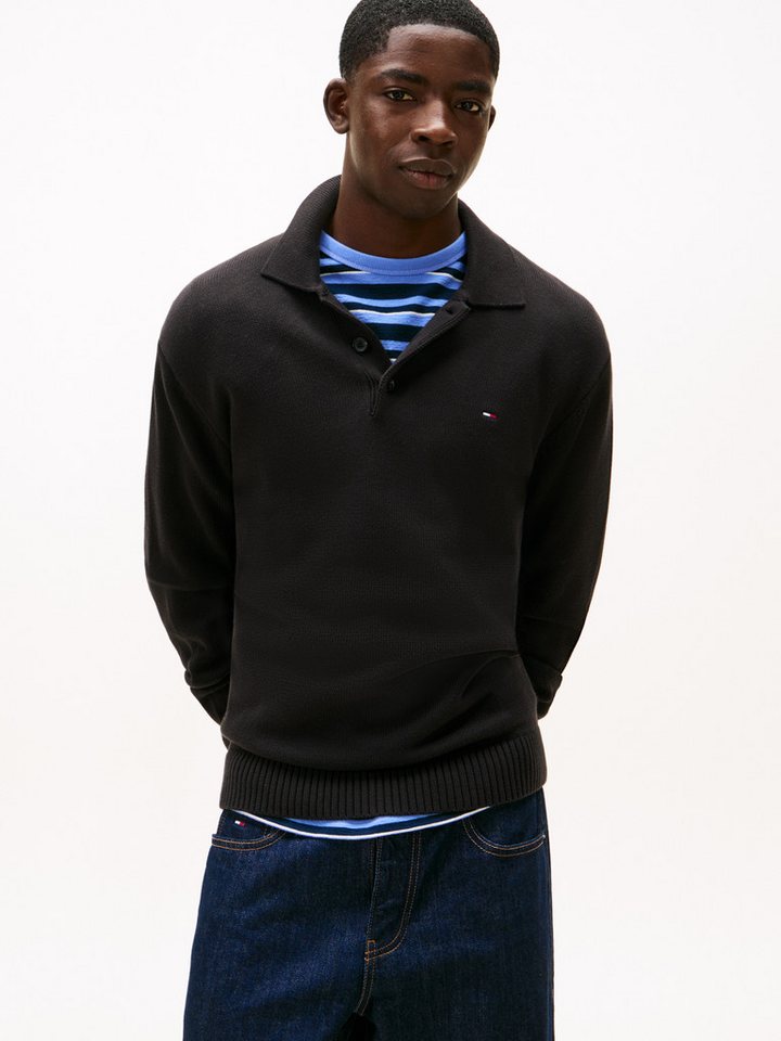 Tommy Jeans Polokragenpullover TJM ESSENTIAL POLO slim fit, Feinstrick von Tommy Jeans