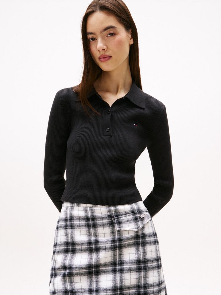 Tommy Jeans Polokragenpullover TJW ESSENTIAL POLO LS SWEATER von Tommy Jeans