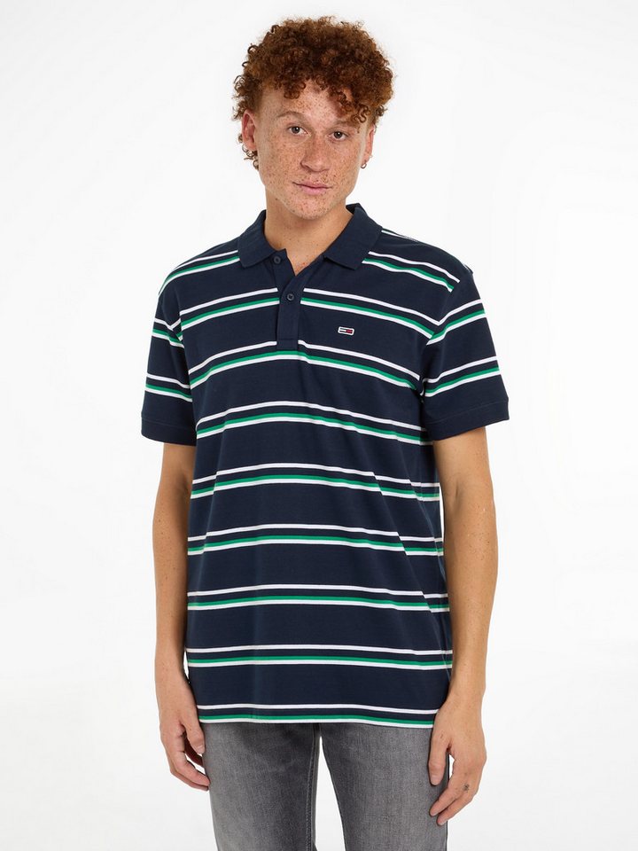 Tommy Jeans Poloshirt TJM REG ESSENTIAL STRIPE POLO mit Logostickerei von Tommy Jeans