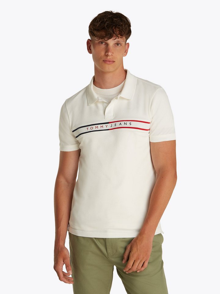 Tommy Jeans Poloshirt TJM SLIM CHEST FLAG POLO Mit Rundhalsausschnitt von Tommy Jeans