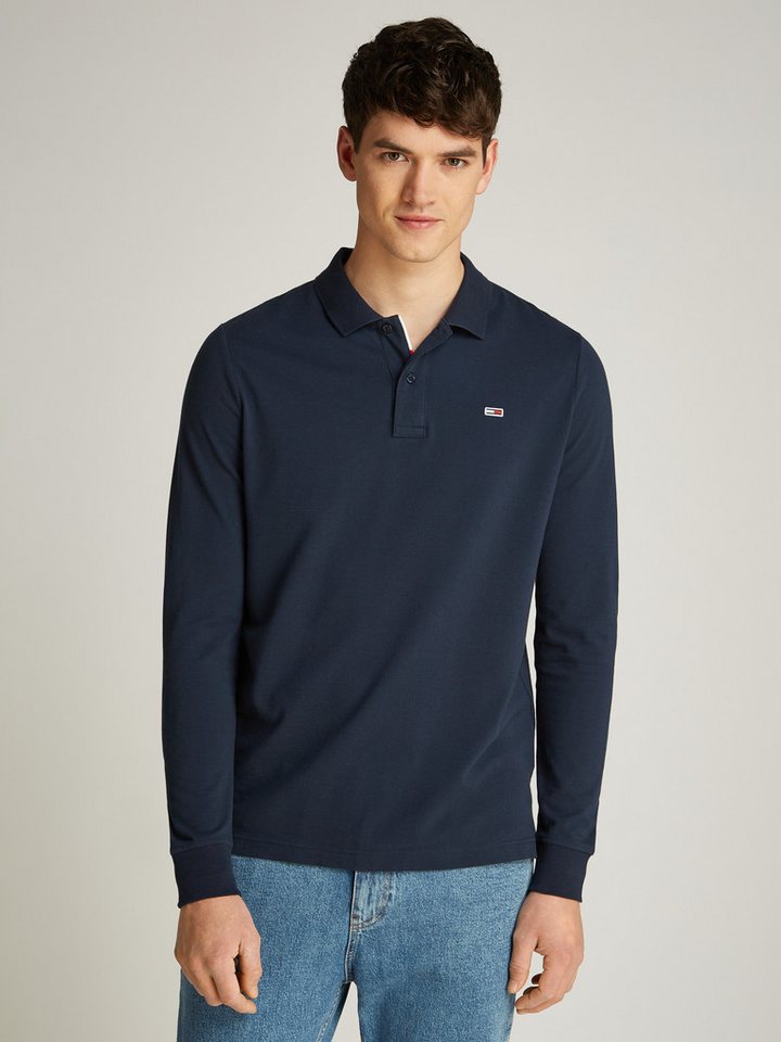 Tommy Jeans Poloshirt TJM SLIM PLACKET POLO LS EXT mit Logostickerei von Tommy Jeans