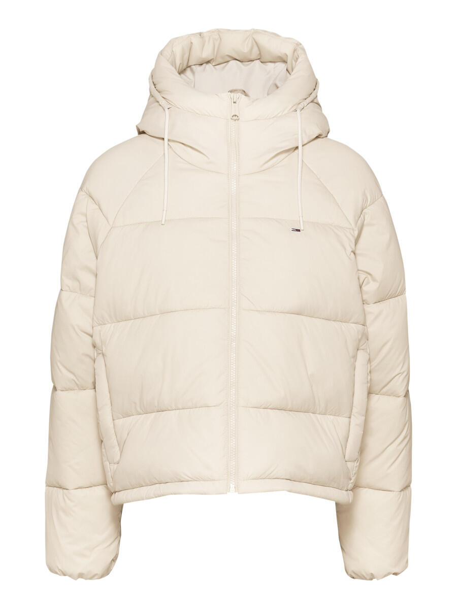 Tommy Jeans - Puffer-Jacke mit Kapuze beige - Gr. - M von Tommy Jeans