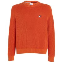 Tommy Jeans Pullover mit Logo-Emblem im Rippstrick von Tommy Jeans