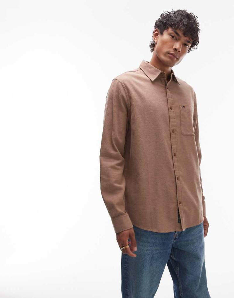Tommy Jeans - Regular-Fit-Flanellhemd in Braun von Tommy Jeans