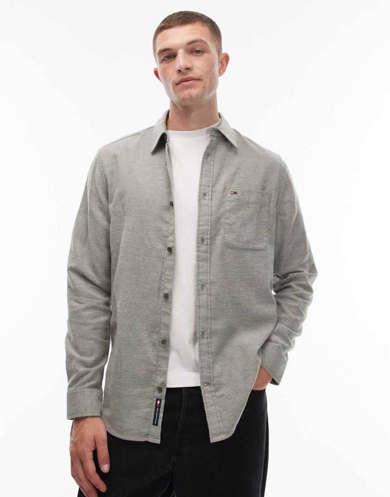 Tommy Jeans - Regular-Fit-Flanellhemd in Grün von Tommy Jeans