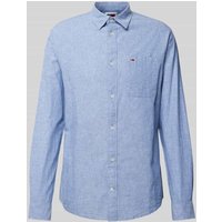 Tommy Jeans Regular Fit Freizeithemd mit Kentkragen in Blau, Größe XXL von Tommy Jeans