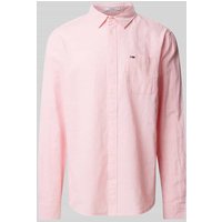 Tommy Jeans Regular Fit Freizeithemd mit Kentkragen in Pink, Größe S von Tommy Jeans