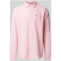Tommy Jeans Regular Fit Freizeithemd mit Kentkragen in Pink, Größe XL von Tommy Jeans