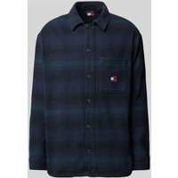 Tommy Jeans Regular Fit Hemdjacke mit Brusttasche in Petrol, Größe L von Tommy Jeans