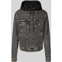 Tommy Jeans Regular Fit Jeansjacke mit Label-Stitching Modell 'RYAN' in Black, Größe XXL von Tommy Jeans
