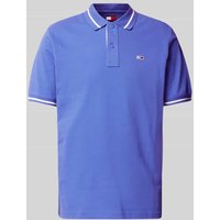 Tommy Jeans Regular Fit Poloshirt mit Logo-Stitching in Royal, Größe XL von Tommy Jeans