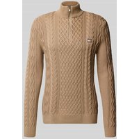 Tommy Jeans Regular Fit Strickpullover aus reiner Baumwolle in Beige, Größe M von Tommy Jeans