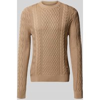 Tommy Jeans Regular Fit Strickpullover aus reiner Baumwolle in Beige, Größe XXL von Tommy Jeans