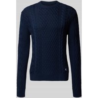 Tommy Jeans Regular Fit Strickpullover aus reiner Baumwolle in Marine, Größe XL von Tommy Jeans