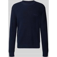 Tommy Jeans Regular Fit Strickpullover aus reiner Baumwolle in Marine, Größe XXL von Tommy Jeans