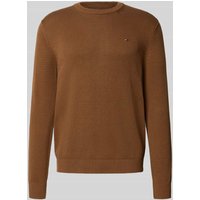 Tommy Jeans Regular Fit Strickpullover aus reiner Baumwolle in Mittelbraun, Größe XL von Tommy Jeans