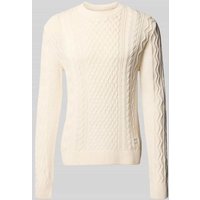 Tommy Jeans Regular Fit Strickpullover aus reiner Baumwolle in Offwhite, Größe XS von Tommy Jeans