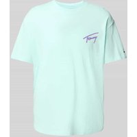 Tommy Jeans Relaxed Fit T-Shirt aus reiner Baumwolle in Tuerkis, Größe M von Tommy Jeans