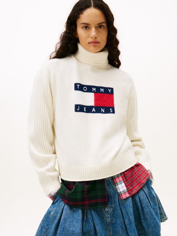 Tommy Jeans Rollkragenpullover TJW TURTLENECK FLAG SWEATER EXT von Tommy Jeans