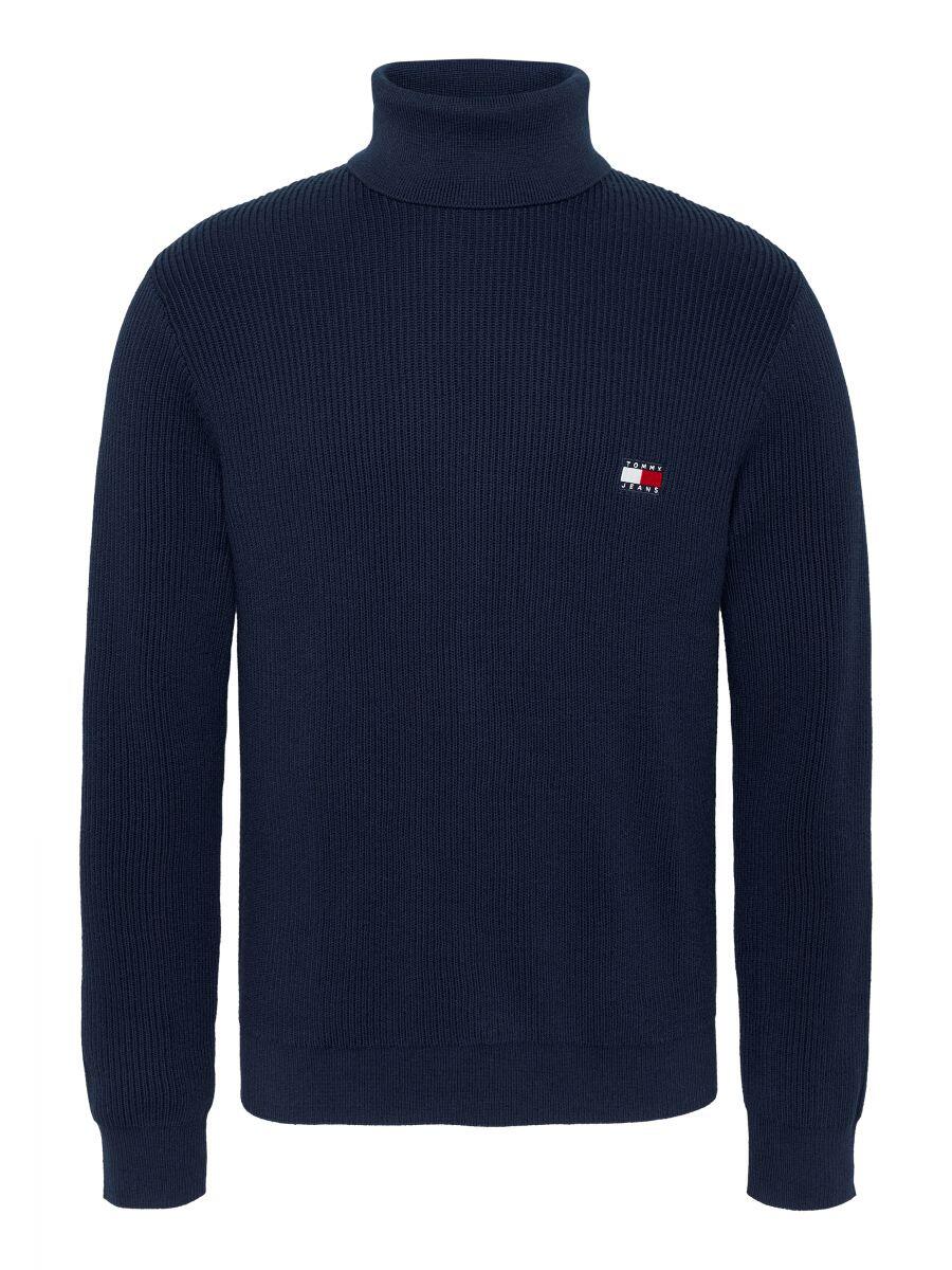 Tommy Jeans - Rollkragenpullover blau - Gr. - L von Tommy Jeans