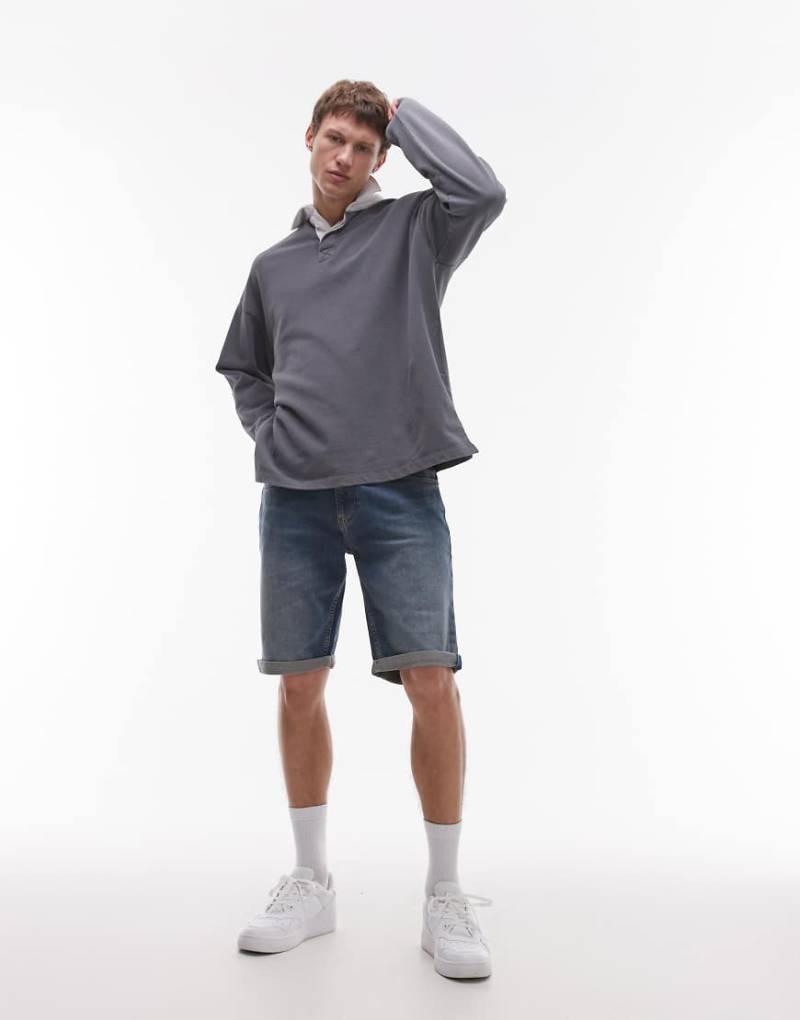 Tommy Jeans - Ronnie - Jeans-Shorts in dunkler Waschung-Marineblau von Tommy Jeans