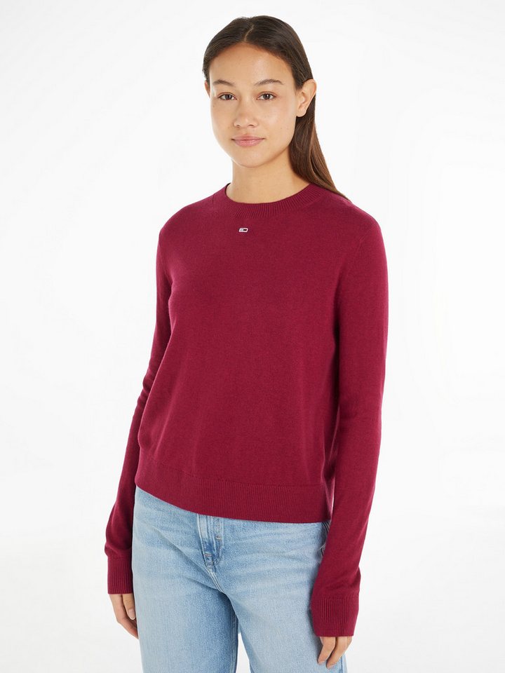 Tommy Jeans Strickpullover TJW ESSENTIAL CREW NECK SWEATER mit Logostickerei von Tommy Jeans