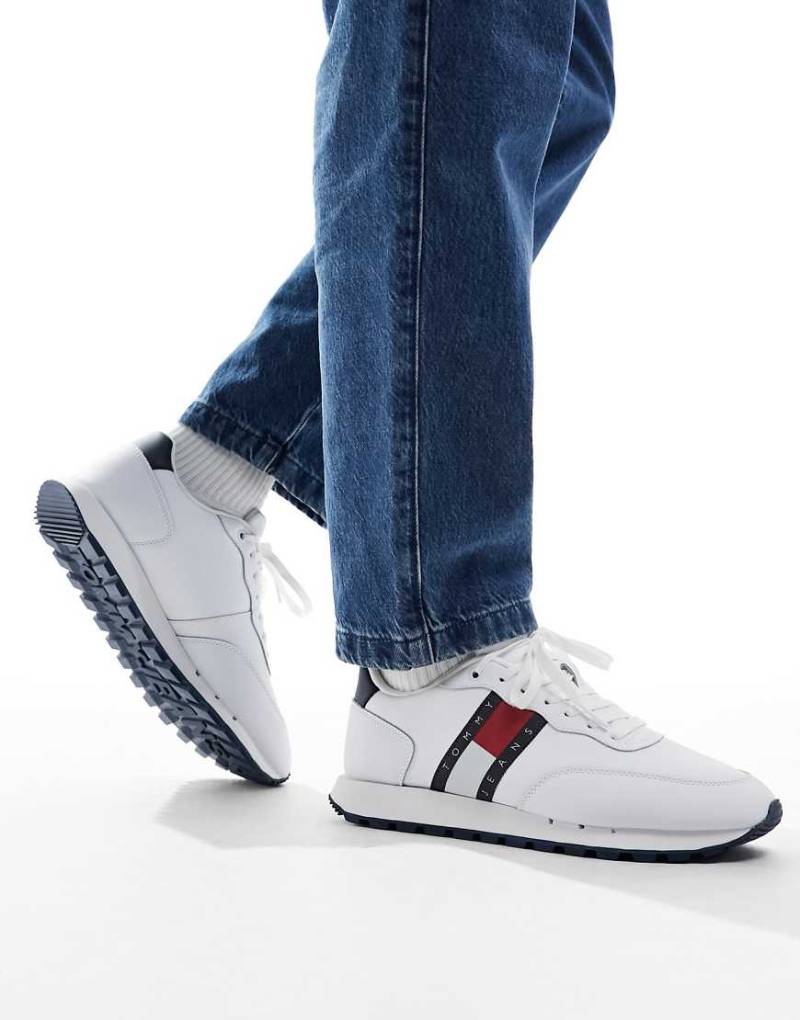 Tommy Jeans - Runner-Sneaker aus Leder in Weiß von Tommy Jeans