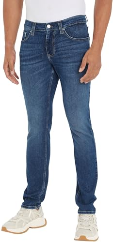 Tommy Jeans Herren Jeans Hose Scanton Slim Fit, Blau (Denim Dark), 28W/36L von Tommy Jeans