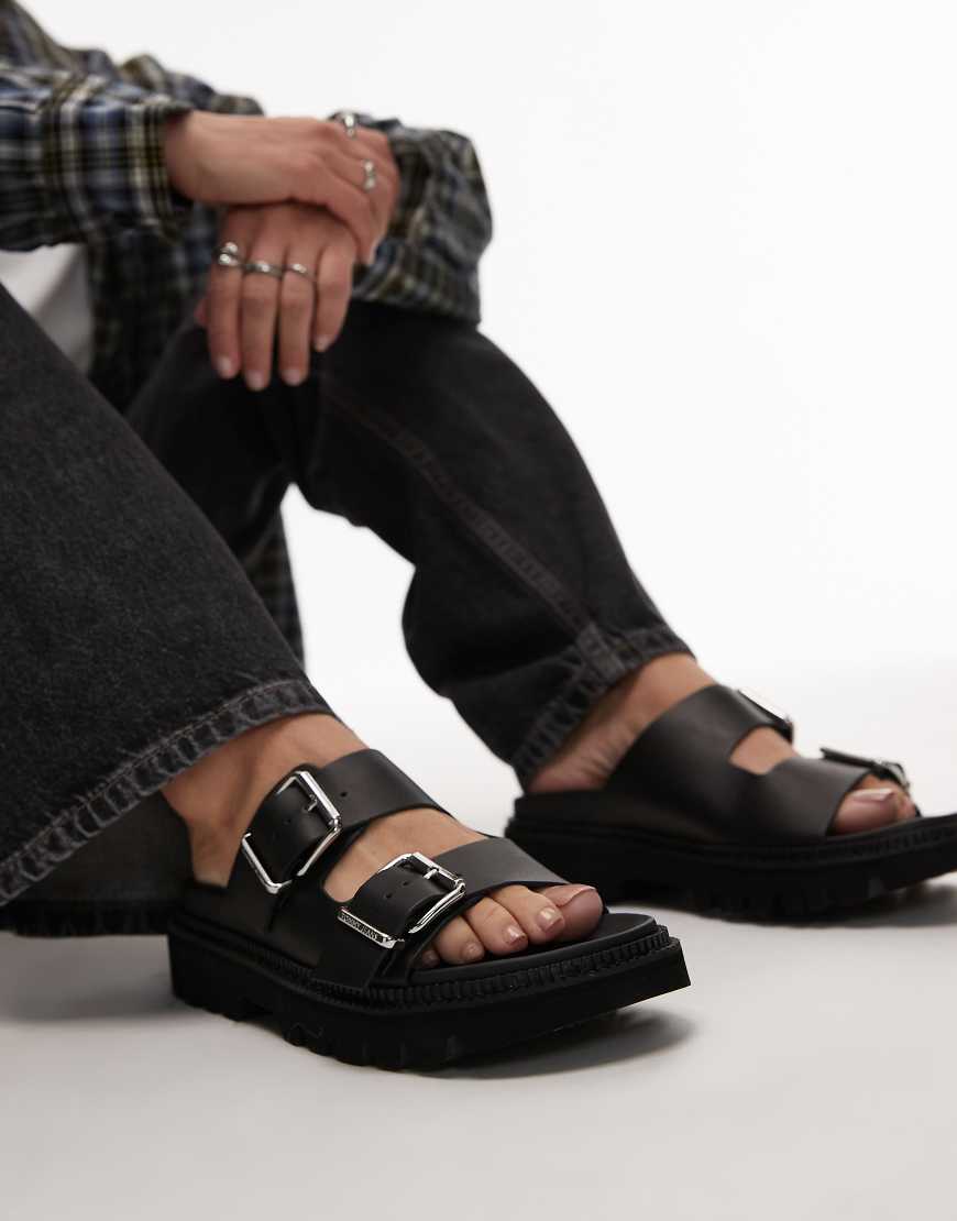Tommy Jeans - Sandalen in Schwarz mit zwei Schnallenriemen Tommy Jeans - Sandalen in Schwarz mit zwei Schnallenriemen von Tommy Jeans