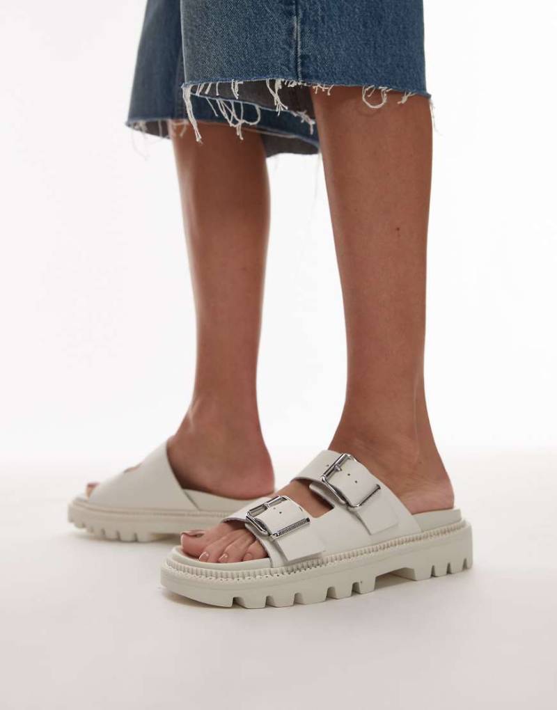 Tommy Jeans - Sandalen in Weiß mit zwei Schnallenriemen von Tommy Jeans