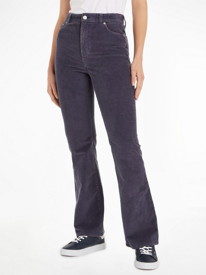 Tommy Jeans Schlaghose TJW SYLVIA HR FLARE WASHED CORD in dem Trendmaterial Cord von Tommy Jeans