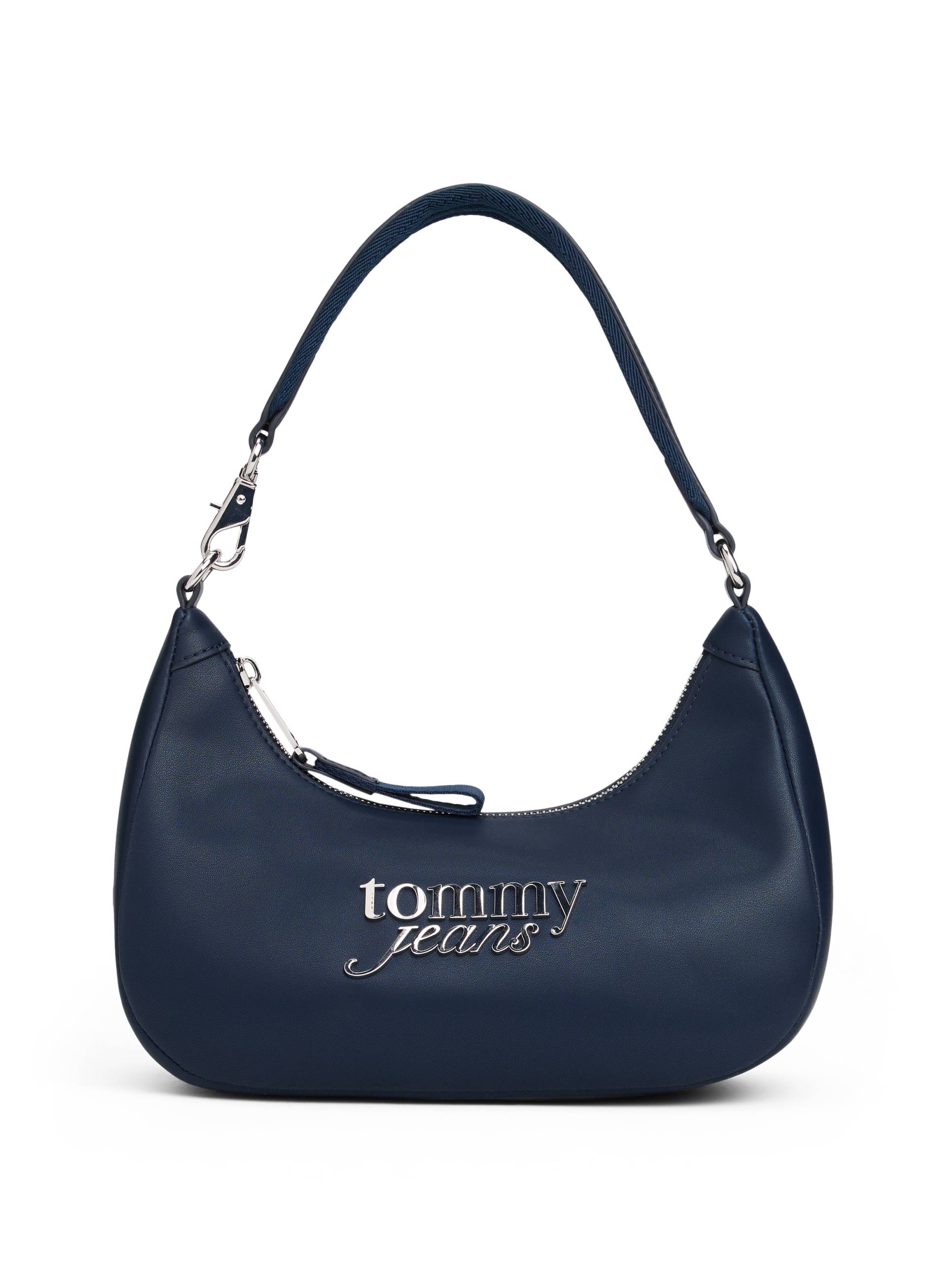 Tommy Jeans Schultertasche "TJW BOLD SCRIPT SHOULDER BAG", Damen Umhängetasche, Hobobag, mit auffälligem Logo-Schmuckelement von Tommy Jeans
