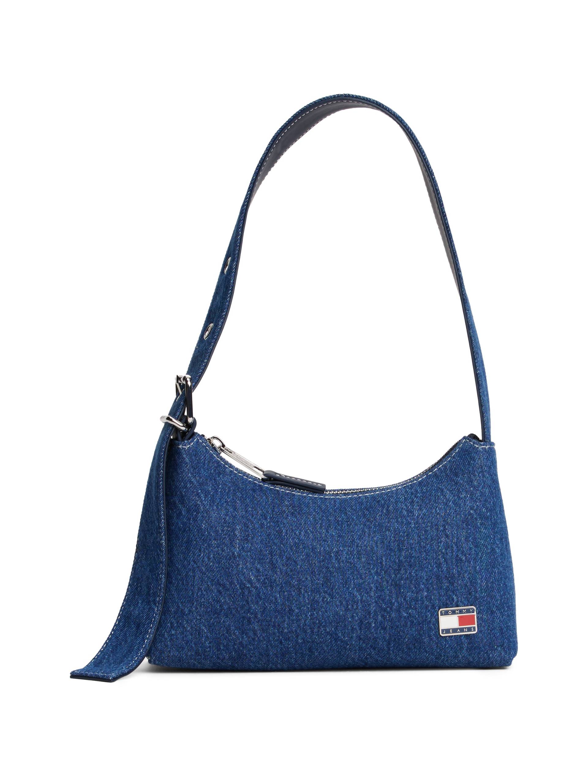 Tommy Jeans Schultertasche "TJW COOL DENIM SHOULDER BAG", Damen Minibag, Umhängetasche mit Ziernähten von Tommy Jeans