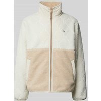 Tommy Jeans Sherpa Jacket mit Strukturmuster Modell 'ESSENTIAL' in Beige, Größe XXL von Tommy Jeans