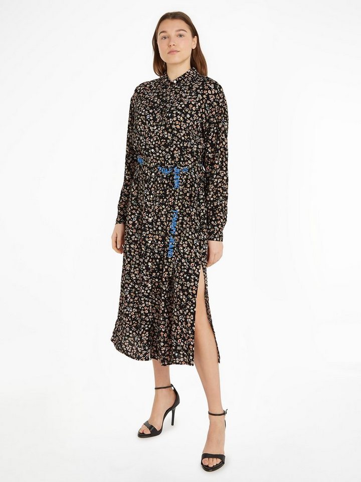 Tommy Jeans Shirtkleid TJW FLORAL BELTED MIDI DRESS (2-tlg) mit floralem Print & Gürtel von Tommy Jeans