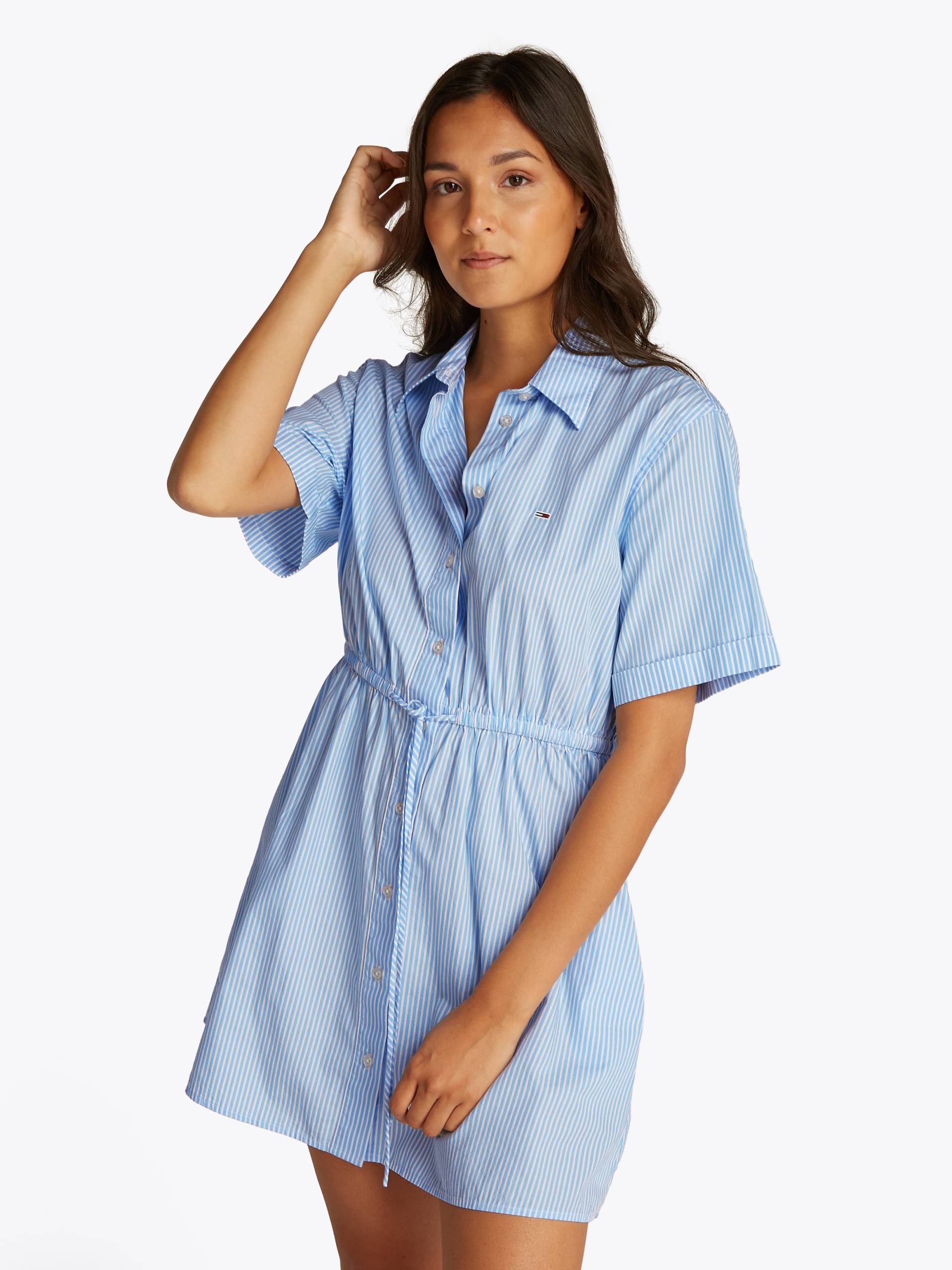 Tommy Jeans Shirtkleid "TJW MINI STRIPE SHIRT DRESS" mit Taillen Bindeband von Tommy Jeans