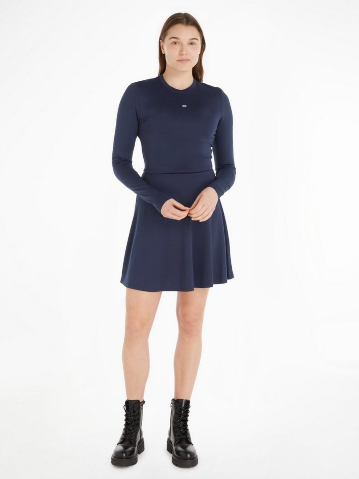 Tommy Jeans Skaterkleid TJW LS FIT & FLARE DRESS mit Tommy Jeans Markenlabel von Tommy Jeans