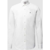 Tommy Jeans Slim Fit Freizeithemd mit Stretch-Anteil in Weiss, Größe L von Tommy Jeans