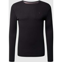 Tommy Jeans Slim Fit Longsleeve mit Rippenstruktur in Black, Größe M von Tommy Jeans