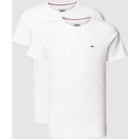 Tommy Jeans Slim Fit T-Shirt mit Label-Stitching im 2er-Pack in Weiss, Größe XXL Tommy Jeans Slim Fit T-Shirt mit Label-Stitching im 2er-Pack in Weiss, Größe XXL von Tommy Jeans