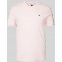 Tommy Jeans T-Shirt mit Label-Stitching in Pink, Größe L von Tommy Jeans
