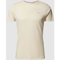 Tommy Jeans Slim Fit T-Shirt mit Rundhalsausschnitt in Beige, Größe XXL von Tommy Jeans