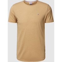 Tommy Jeans Slim Fit T-Shirt mit Rundhalsausschnitt in Sand, Größe L von Tommy Jeans