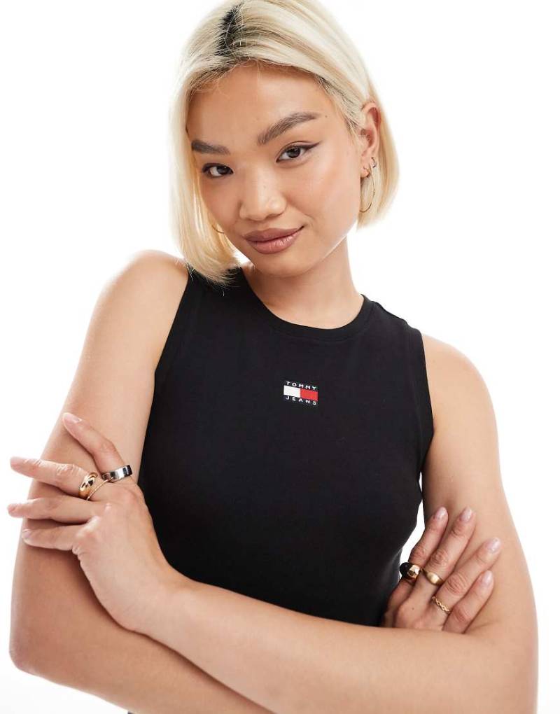 Tommy Jeans - Slim Fit Tanktop in Schwarz von Tommy Jeans