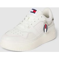 Tommy Jeans Sneaker aus Leder-Mix mit Label-Details Modell 'RETRO' in Beige, Größe 39 von Tommy Jeans