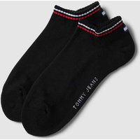 Tommy Jeans Sneakersocken mit Label-Print Modell 'Iconic' im 2er-Pack in Black, Größe 35/38 von Tommy Jeans