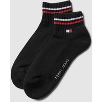 Tommy Jeans Sneakersocken mit Label-Print Modell 'Iconic' im 2er-Pack in Black, Größe 35/38 von Tommy Jeans